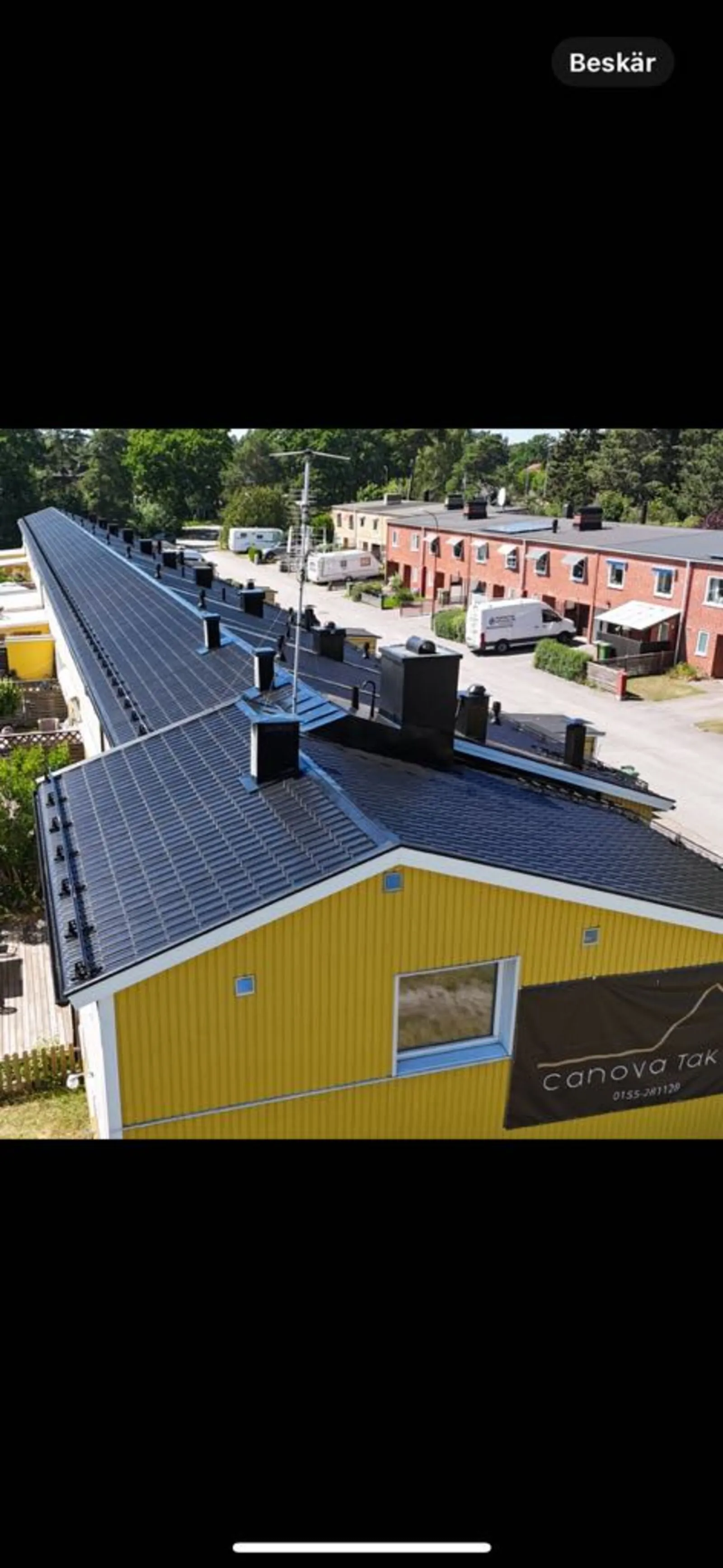 Elegant plåttak i skandinavisk stil